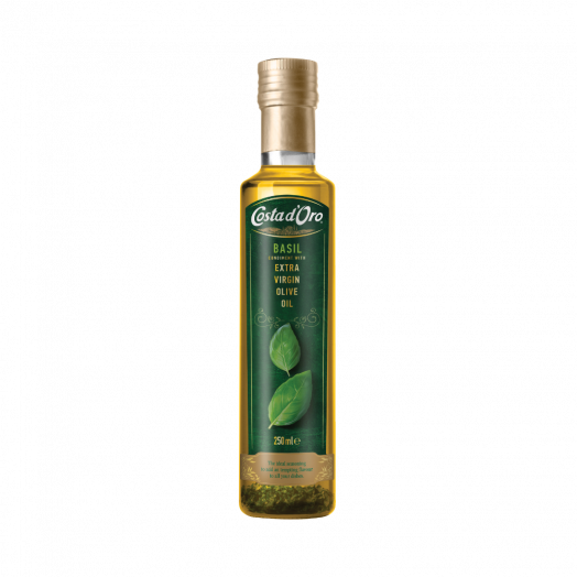 Олія оливкова холодного віджиму Extra Virgin з ароматом базиліку 250мл TM Costa d'Oro             