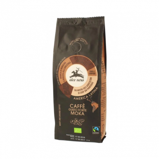 Кава для гейзерної кавоварки Alce Nero Fairtrade Арабіка та Робуста Органічна 250г