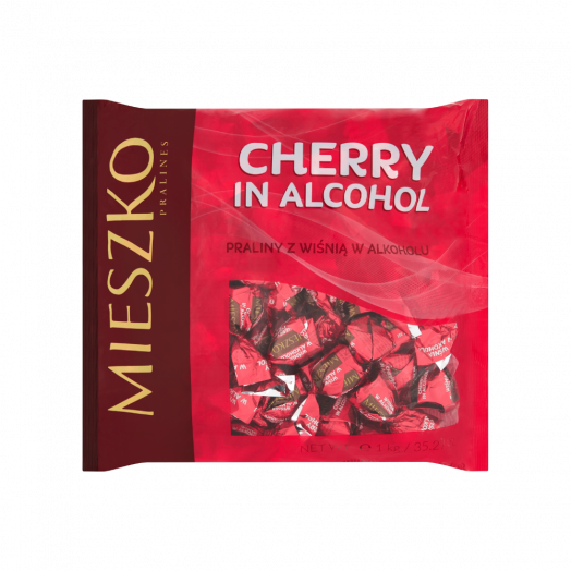 Цукерки вишня в шоколаді "Cherry" з алкогольною начинкою 1кг ТМ Mieszko