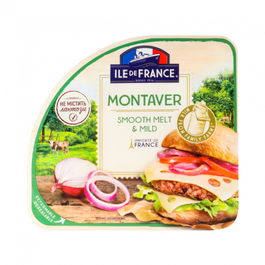 Сир напівтвердий Монтавер 150г ТМ ILE DE FRANCE