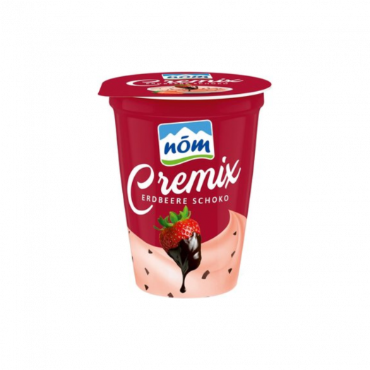 Десертний йогурт Cremix шоколадно-полуничний (7,0% жирність) 180г TM NOM