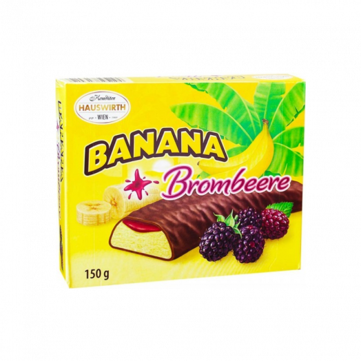 Суфле в шоколаде Hauswirth Banane Plus Brambeere, банан-ежевика 150г TM Casali