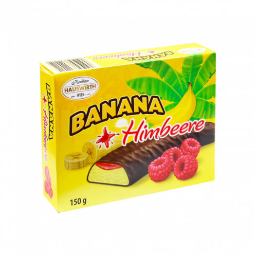 Суфле в шоколаде Hauswirth Banane Plus Himbeere, малина 150г TM Casali