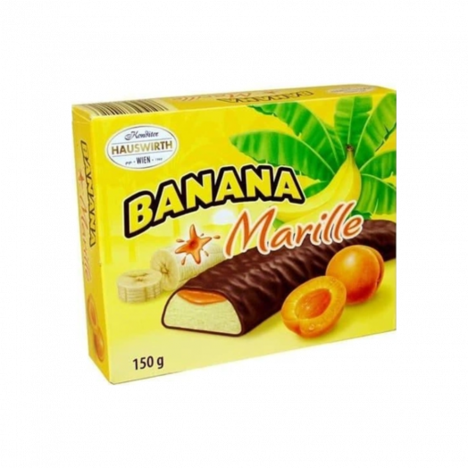 Суфле в шоколаде Hauswirth Banane Plus Marille, абрикос 150г TM Caseli