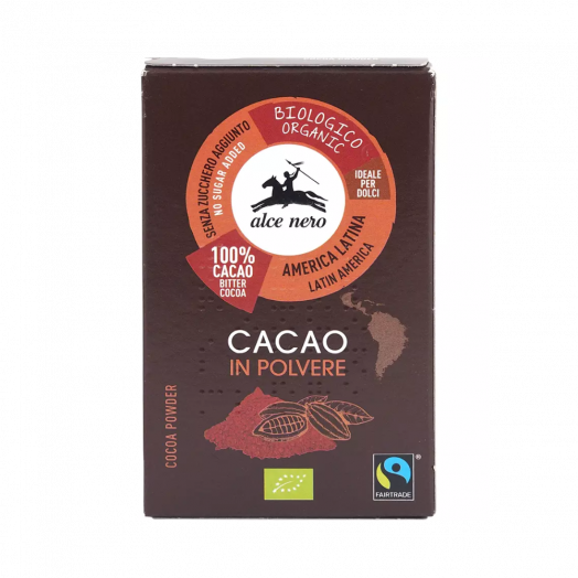 Какао-порошок БІО Alce Nero Costa Rica без цукру органічний 75г