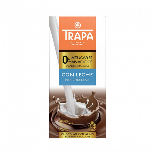 Шоколад молочний з мигдалем INT 0% 175г ТМ TRAPA