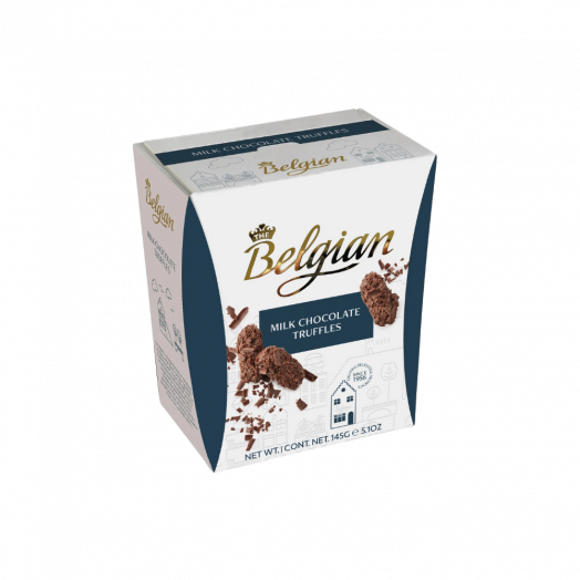 Цукерки Belgian Chocolate трюфелі з молочного шоколаду в пластівцях 145г