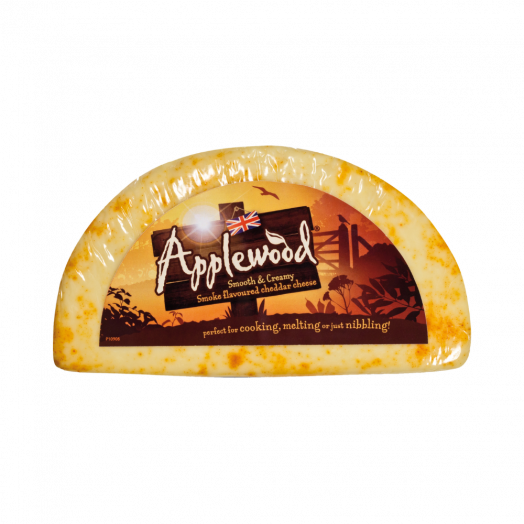 Cыр английский Чеддер с ароматом копченого яблока APPLEWOOD 54% 100г ТМ Ilchester