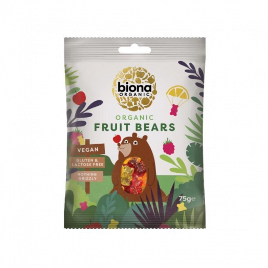 Цукерки желейні Biona Organic Mini Fruit Bears Органічні 75г