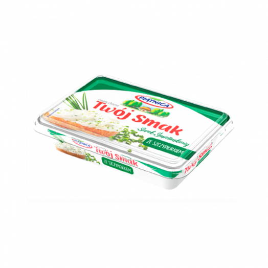 Вершковий сир з зеленою цибулею Twoj Smak 60% 135г ТМ Piatnica                                      
