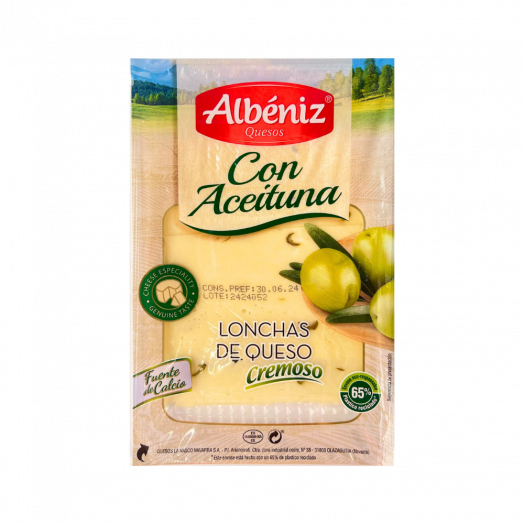 Сыр с оливками 45% 60г ТМ Albeniz
