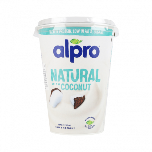 Йогурт соєвий ферментований натуральний з кокосом Alpro 400г