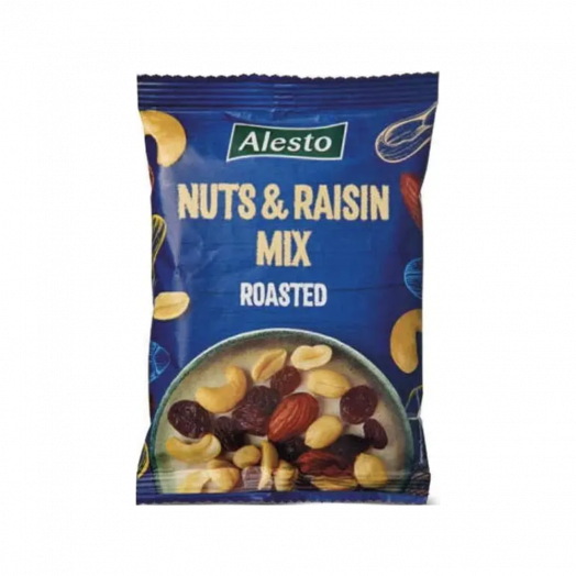 Орешки Alesto смесь орехов и изюма жареные 200г