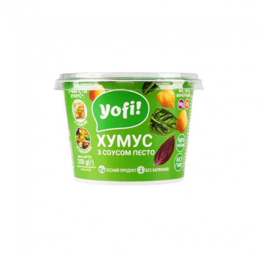 Хумус с соусом песто Yofi! 250г