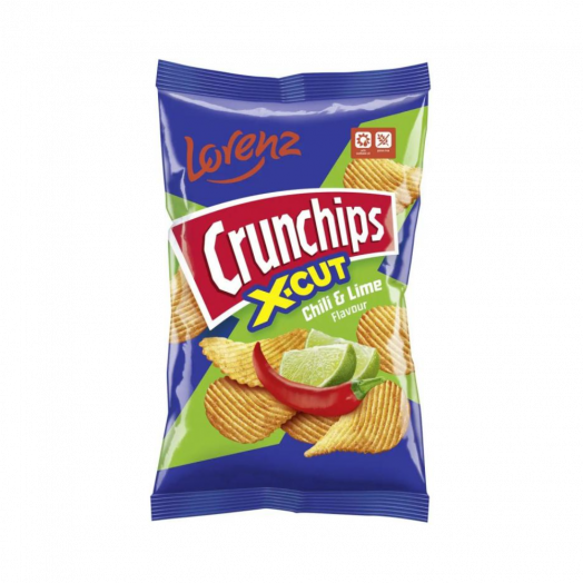 Чипсы Lorenz Crunchips X-Cut чили лайм 75г