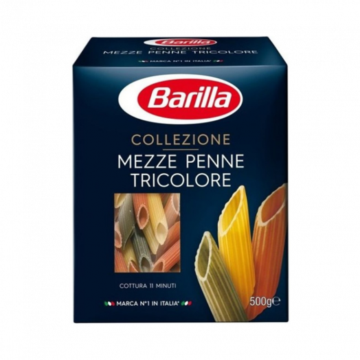 Макарони Barilla Mezze Penne Tricolore 500г