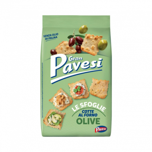 Крекери з чорними та зеленими оливками Pavesi 180г