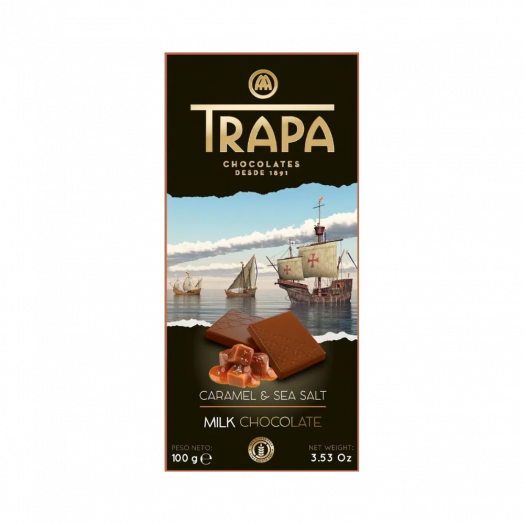 Шоколад Trapa Choco Milk молочная карамель 100г