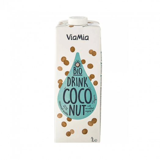 Напій кокосовий без цукру органічний Via Mia 1л