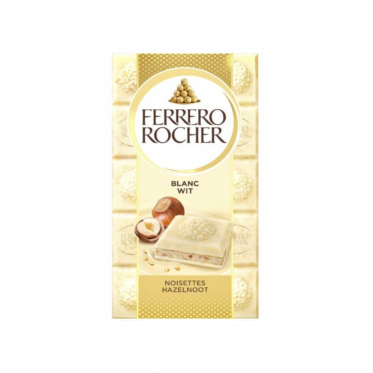 Шоколад белый с орехами Ferrero Rocher 90г
