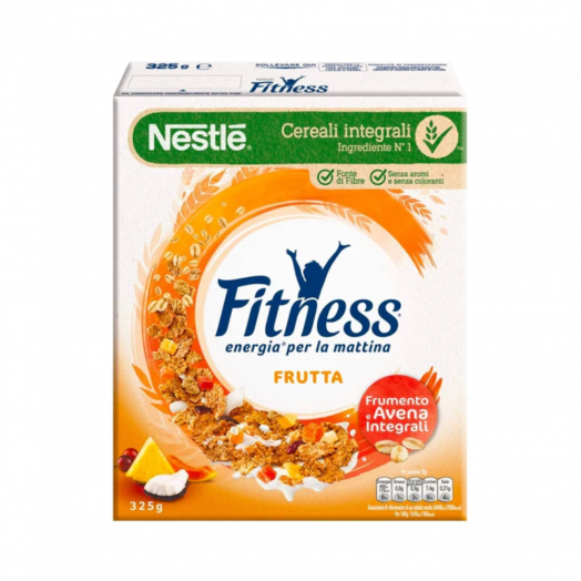 Пластівці цільнозернові з фруктами Fitness Nestle' 325г