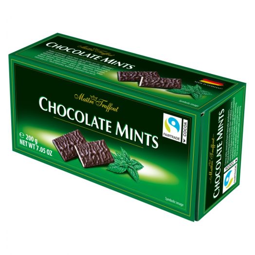 Конфеты в черном шоколаде с мятной начинкой 200г TM Maître Truffout