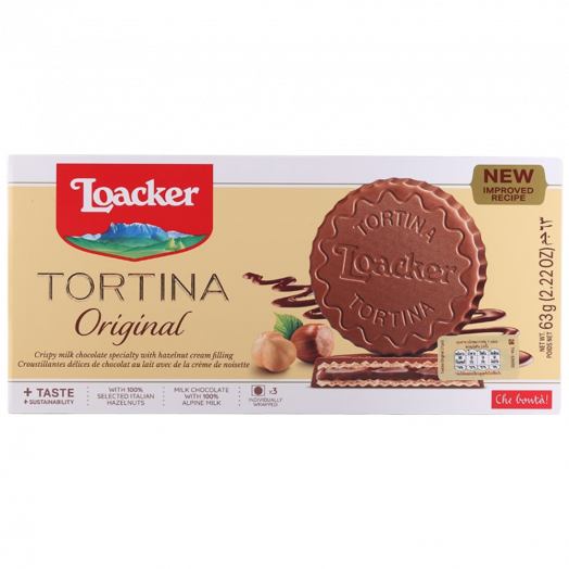 Печиво Tortina оріджинал 63г TM Loacker
