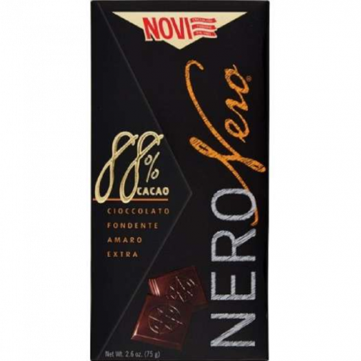 Шоколад Nero черный 88% какао 75г ТМ Novi