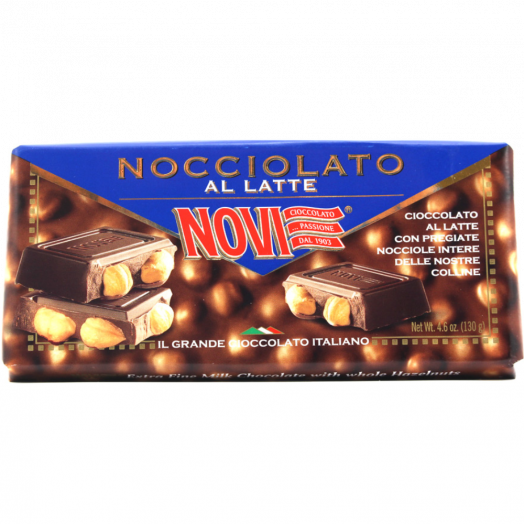 Шоколад молочний з горіхами 130г TM Novi