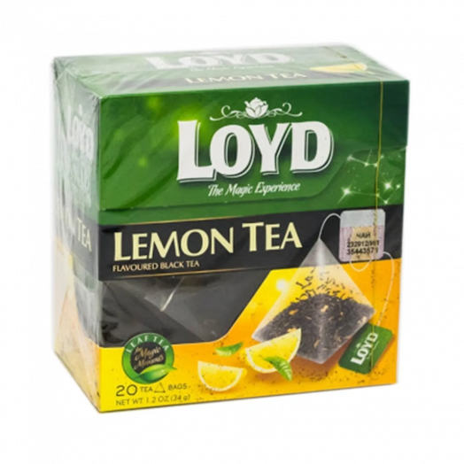 Чай чорний Black lemon з лимоном (20 пірамідок) ТМ LOYD