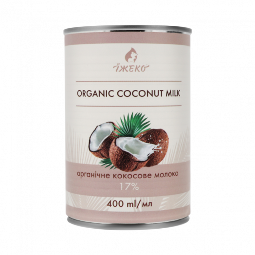 Молоко органічне кокосове 17% 400мл ТМ ЇЖЕКО