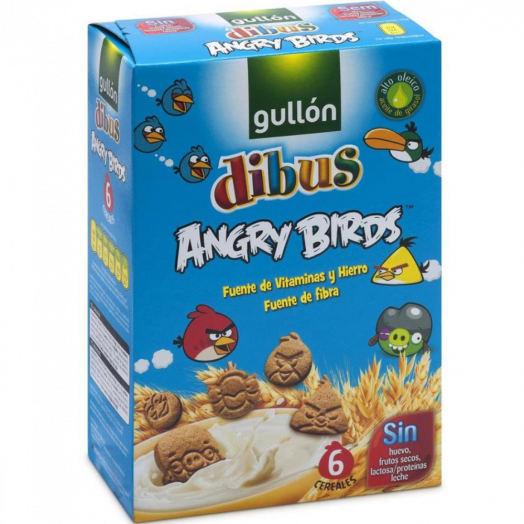 Печиво NEW Dibus Angry Birds mini cereale 250г ТМ Gullon