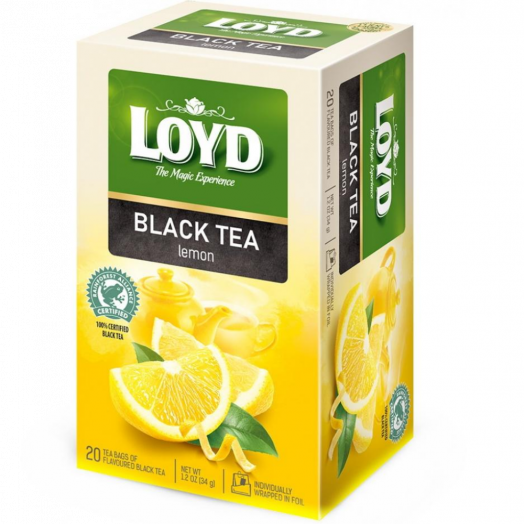 Чай чорний SENSE з лимоном 34г (20 пакетиків) ТМ LOYD