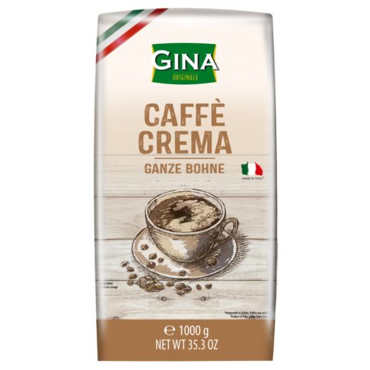 Кава Crema зерно 1кг ТМ Gina