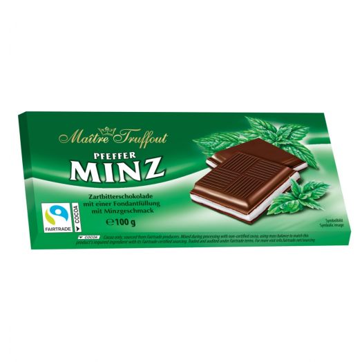 Шоколад мятный 100г ТМ Maitre Truffout