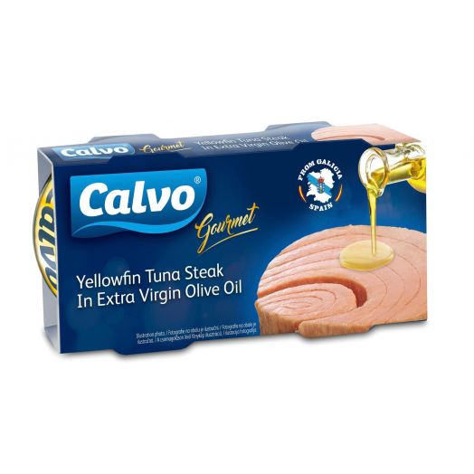 Стейк з жовтого тунця в оливковій олії extra virgin 2х100 г ТМ Calvo