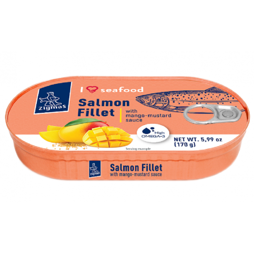 Філе лосося I Love Seafood з мангово-гірчичним соусом 170г ТМ Zigmas