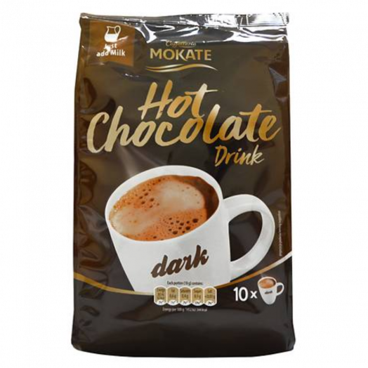 Гарячий чорний шоколад Dark Chocolate з магнієм у пакетиках (10гх10шт) ТМ Mokate