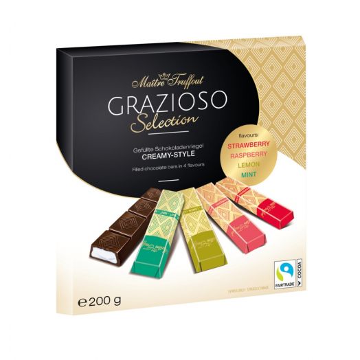 Шоколад чорний Grazioso Selection Creamy Style 200г ТМ Maître Truffout