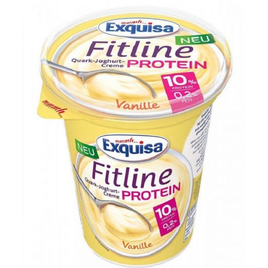 Крем йогурт "Fitline" протеїновий ванільний 10% 400г TM Exquisa