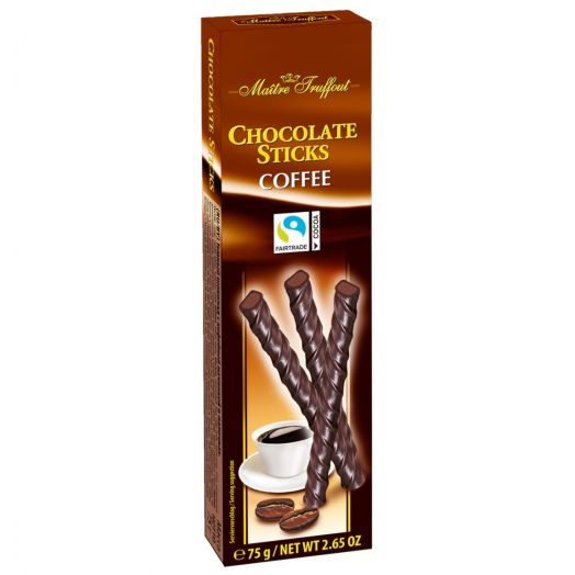 Шоколадные палочки кофейные 75г Maitre Truffout