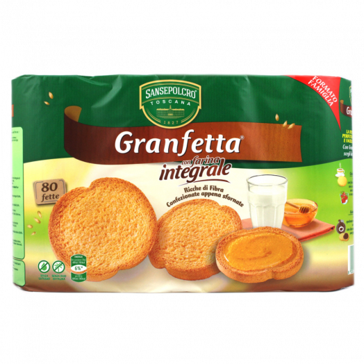 Хлібці Granfetta integrali 600г ТМ Sansepolcro