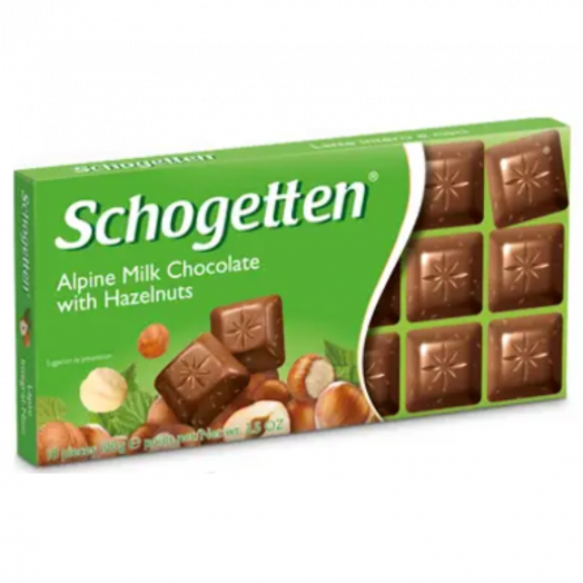 Шоколад молочный с лесным орехом 100г ТМ Schogetten