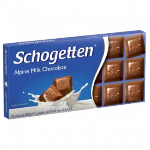 Шоколад молочный 100г ТМ Shogetten