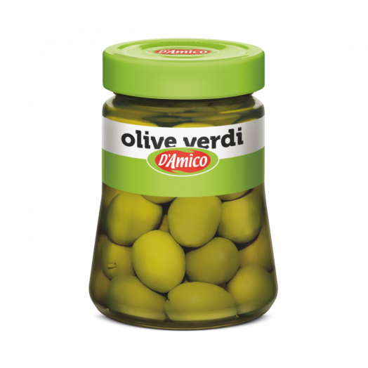 Оливки зелені з/к 300г TM D'Amico