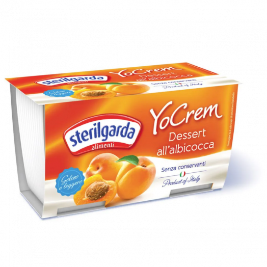 Йогурт абрикосовий пастеризований YO CREM 3,0%-3,5% 100гх2 TM Sterilgarda Alimentari