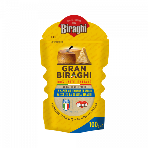Сыр Гран Бирахи тертый 32% (12/14мес. выдержки) 100г ТМ Biraghi